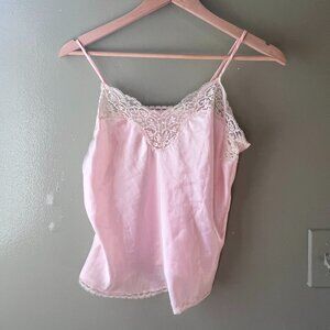 Pink Lace Tank Top